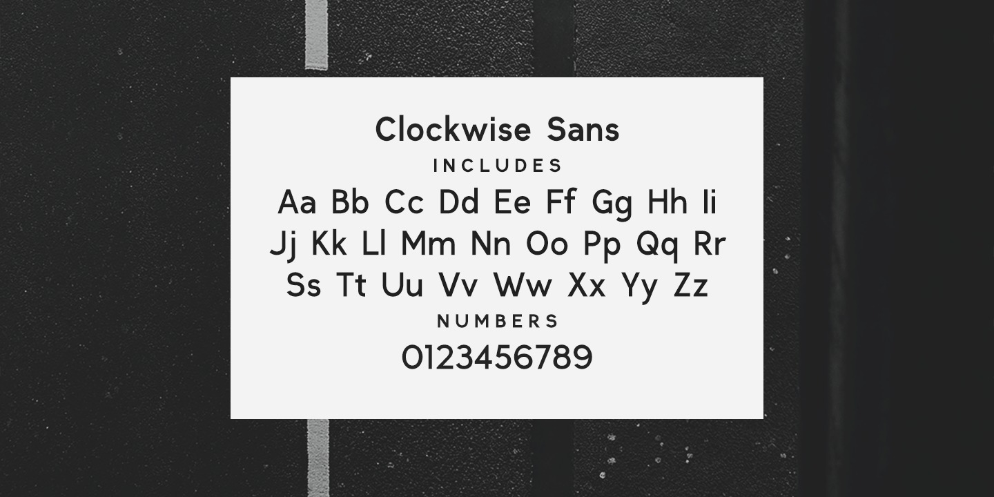 Beispiel einer Clockwise-Schriftart #9